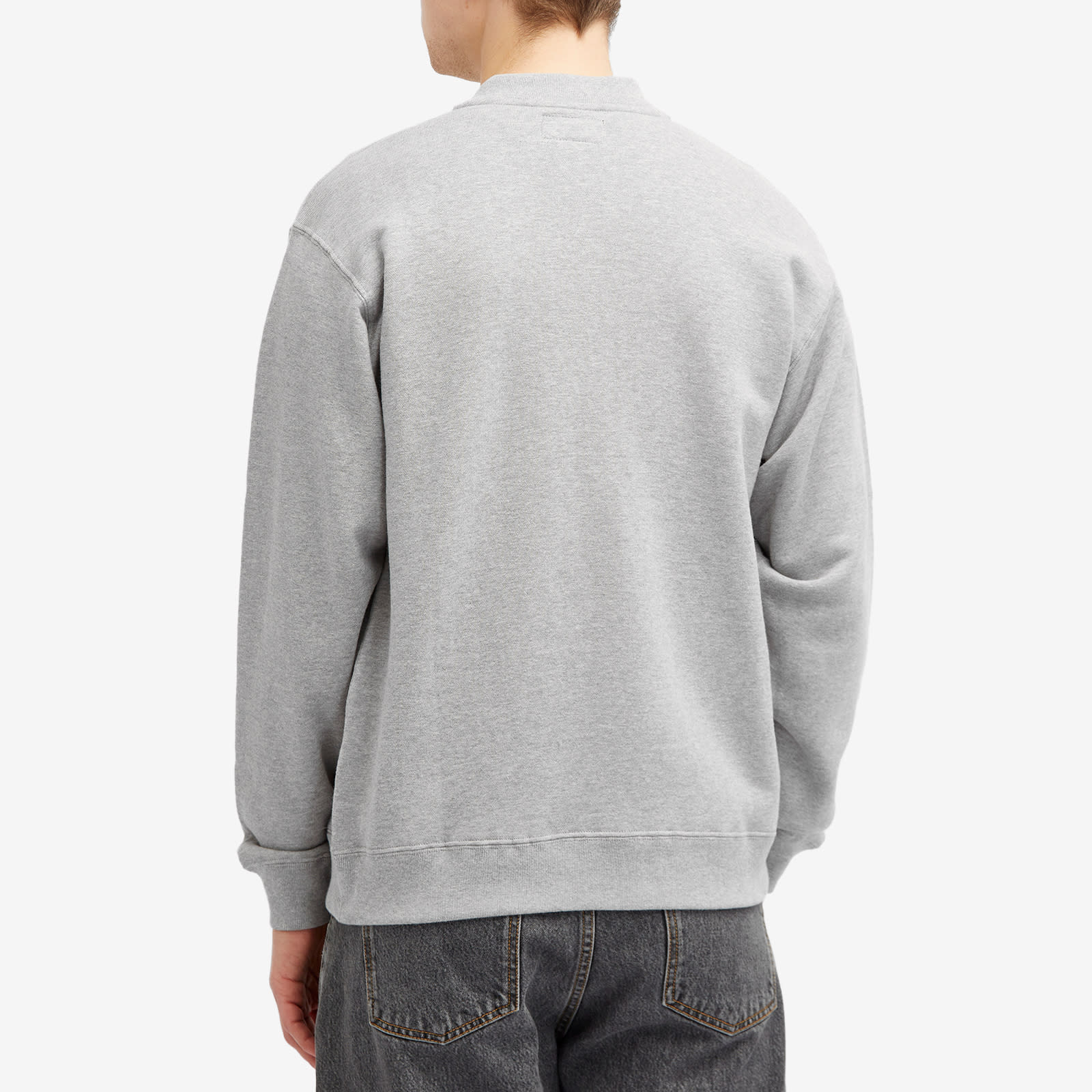 Men's Jersey Zip Bomber Jacket in Grey