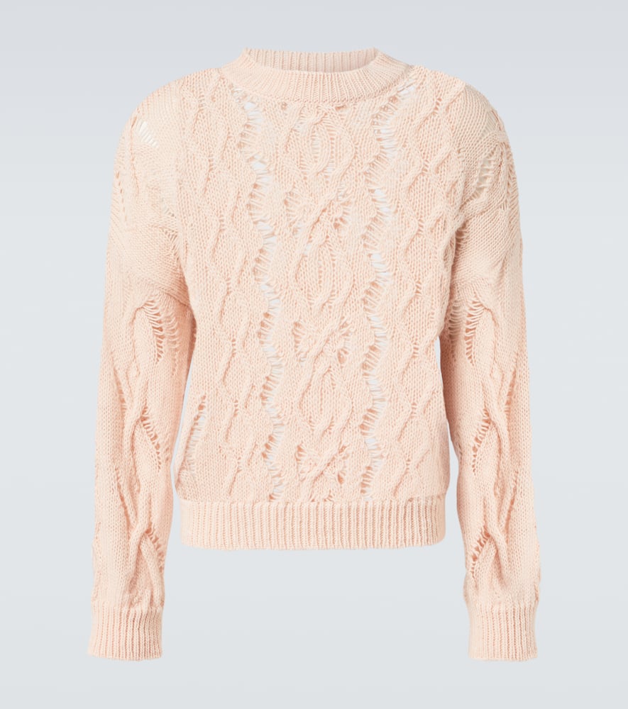 Cable Sonar Roundneck wool sweater