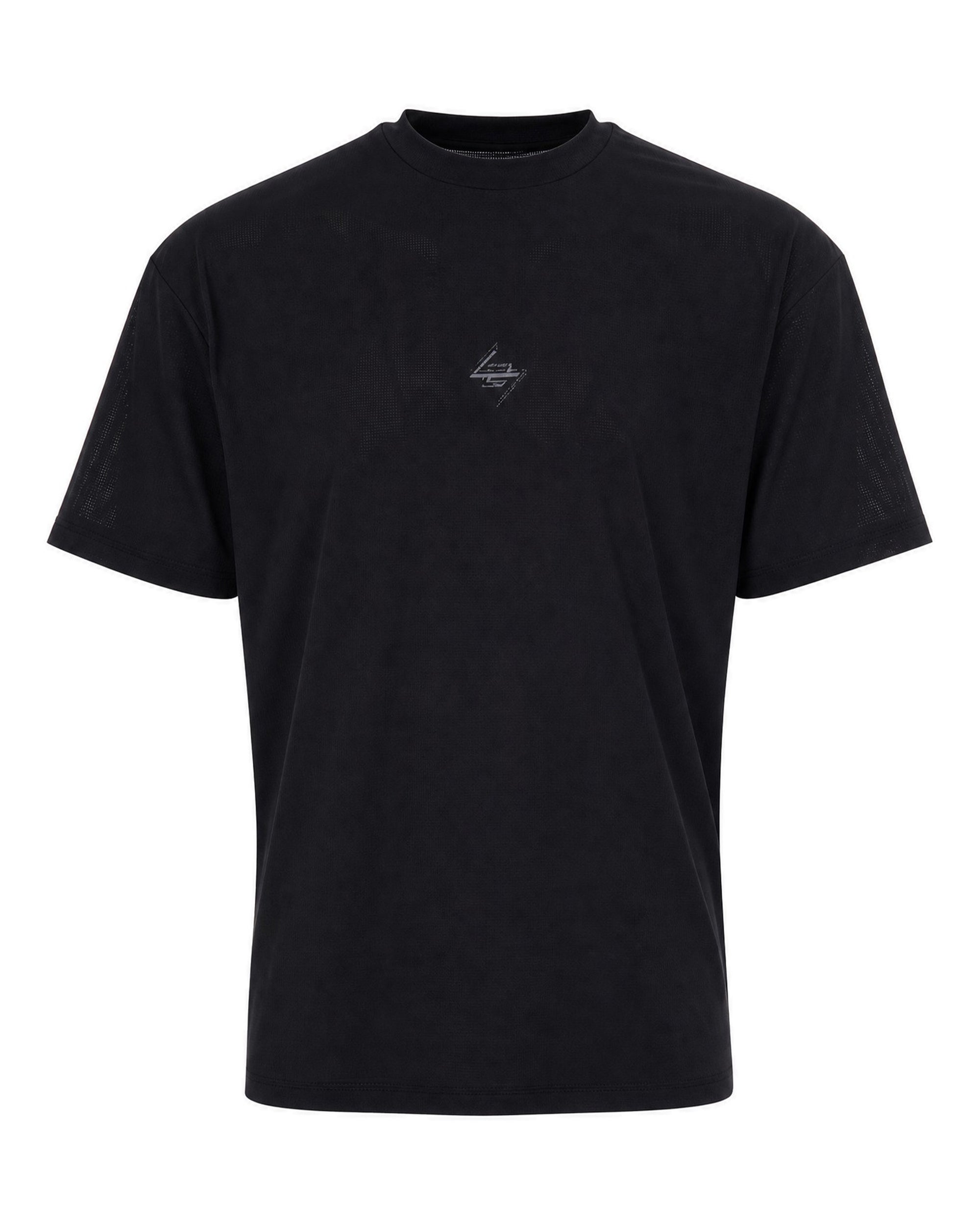 Logo-Embroidered Crew Neck T-Shirt — Black