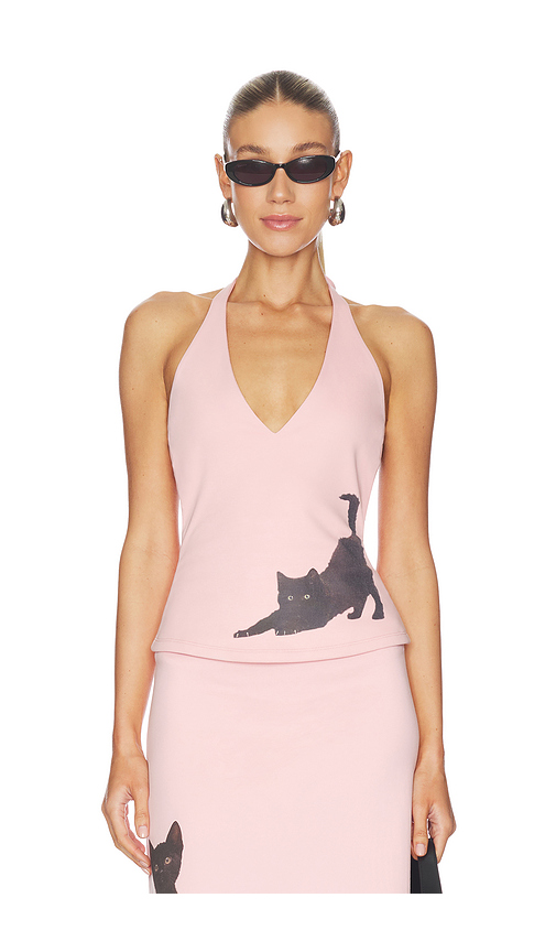 Tyler McGillivary Collector Halter Top in Pink. - L also in M