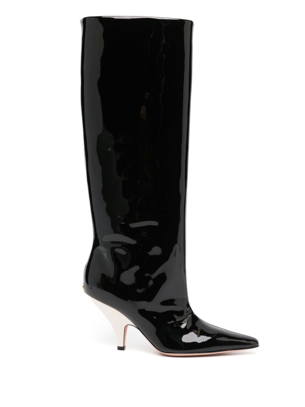 Kika 70mm leather knee boots - Black