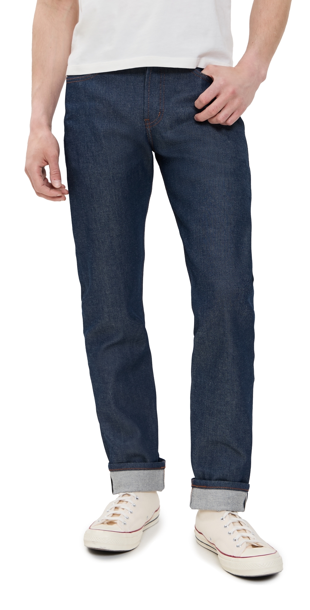 Naked & Famous Denim Weird Guy Natural Indigo Selvedge Jeans Indigo