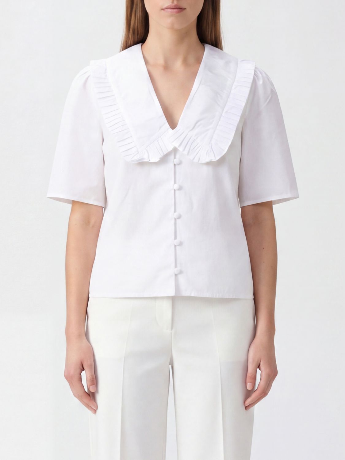 E. L.V. DENIM Shirt Woman color White