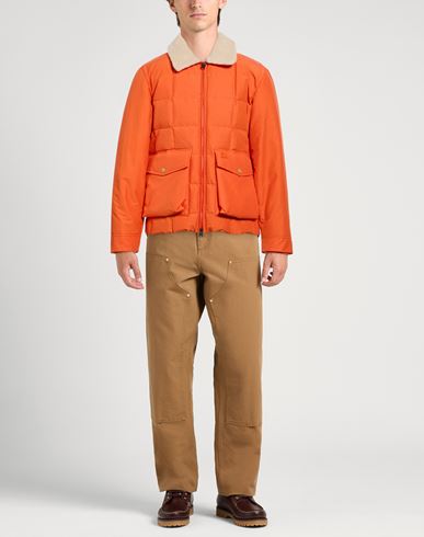 Man Puffer Orange Size S Cotton, Polyester