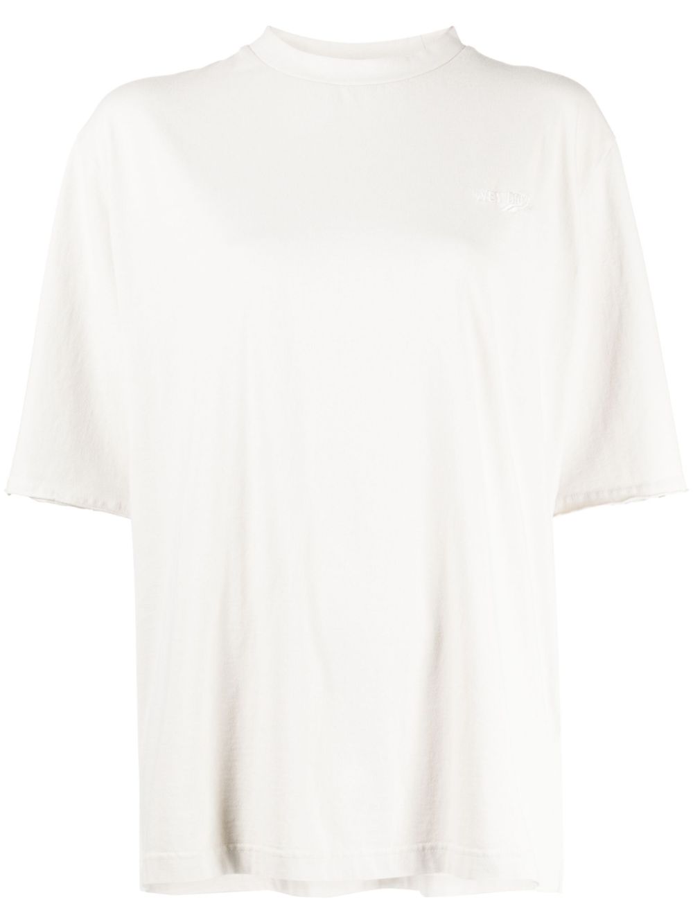 Logo-embroidered cotton T-shirt - Grey