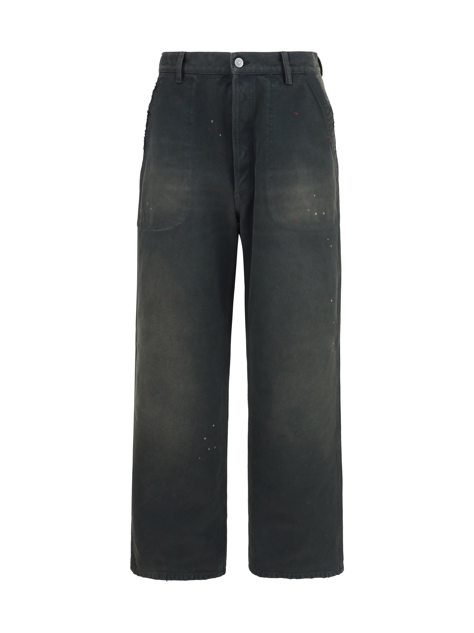 Double-Dye Workwear Trousers — Black
