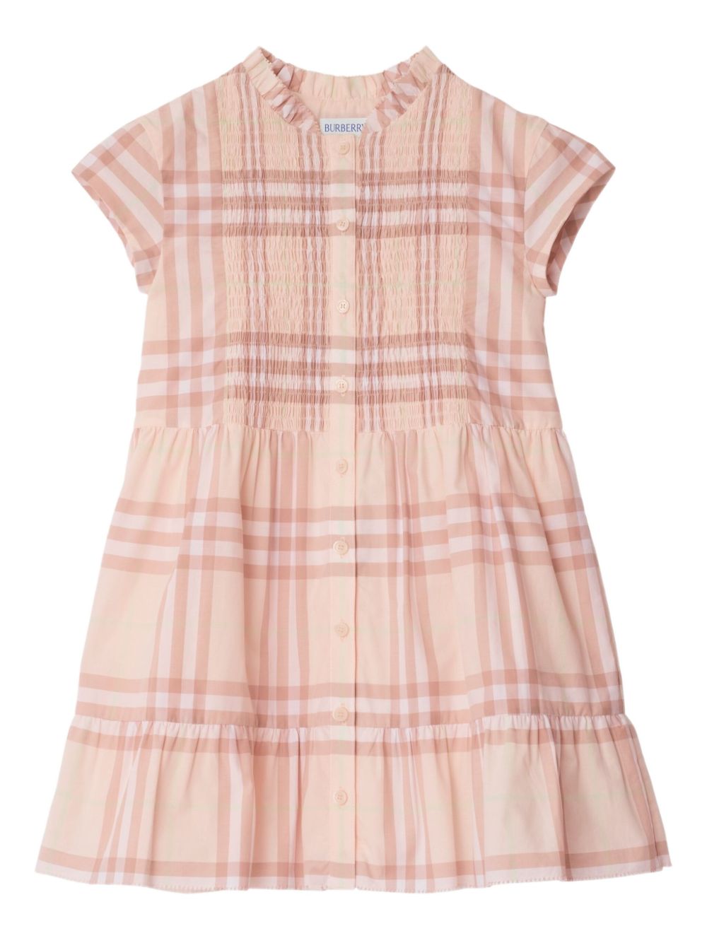 IP Check ruffled dress - Pink