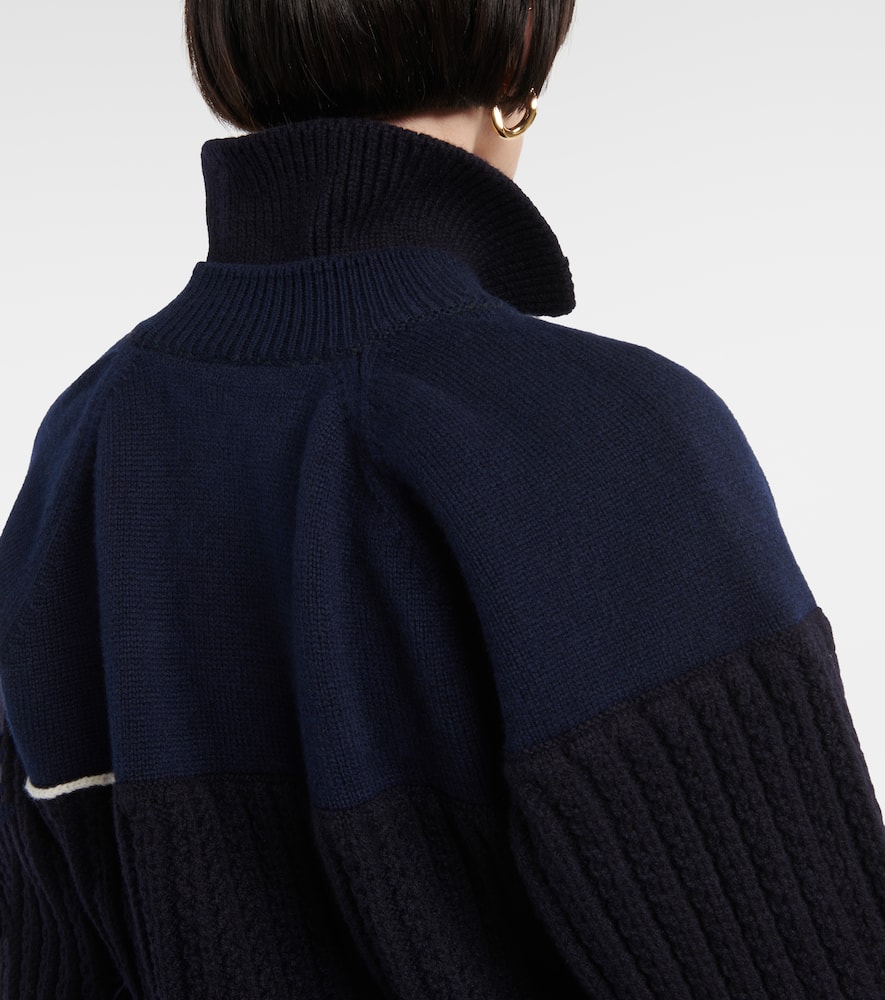 Victoria Beckham Double-collar wool sweater