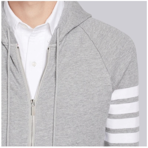 Engineered 4-Bar Zip-Up Jersey Hoodie
