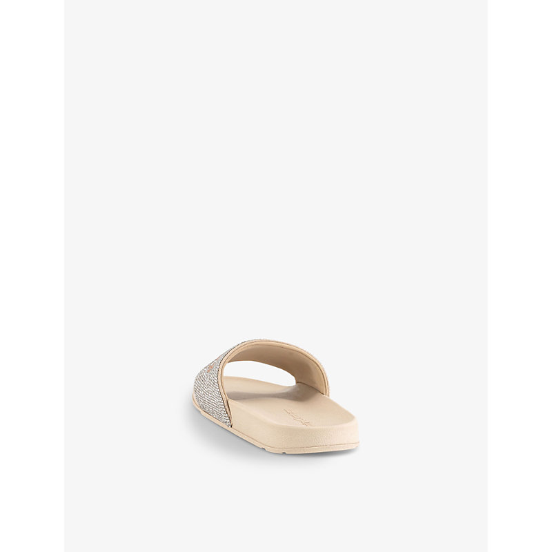 Womens Brazilian Sand Donna Diamante-embellished Rubber Sliders