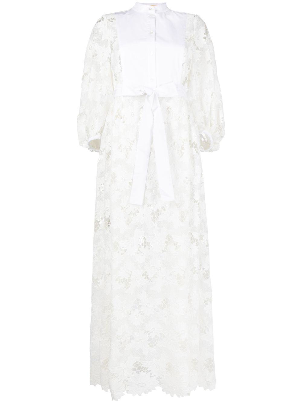 Nairne floral-lace midi dress - White