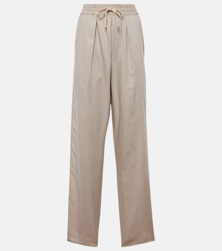 Cotton straight pants
