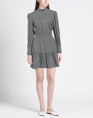 Woman Mini dress Grey Size 4 Cotton
