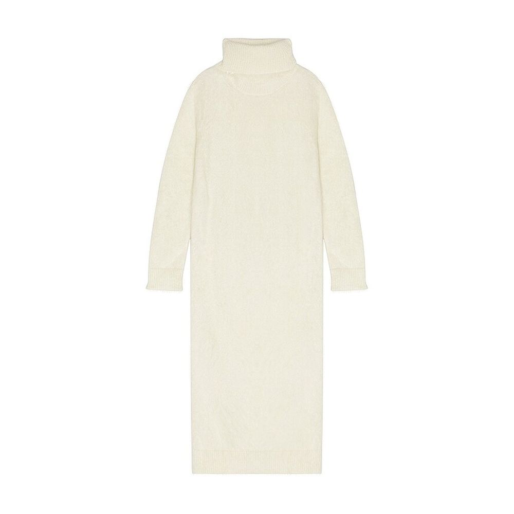 Mohair Turtleneck Turtleneck Sweater — White