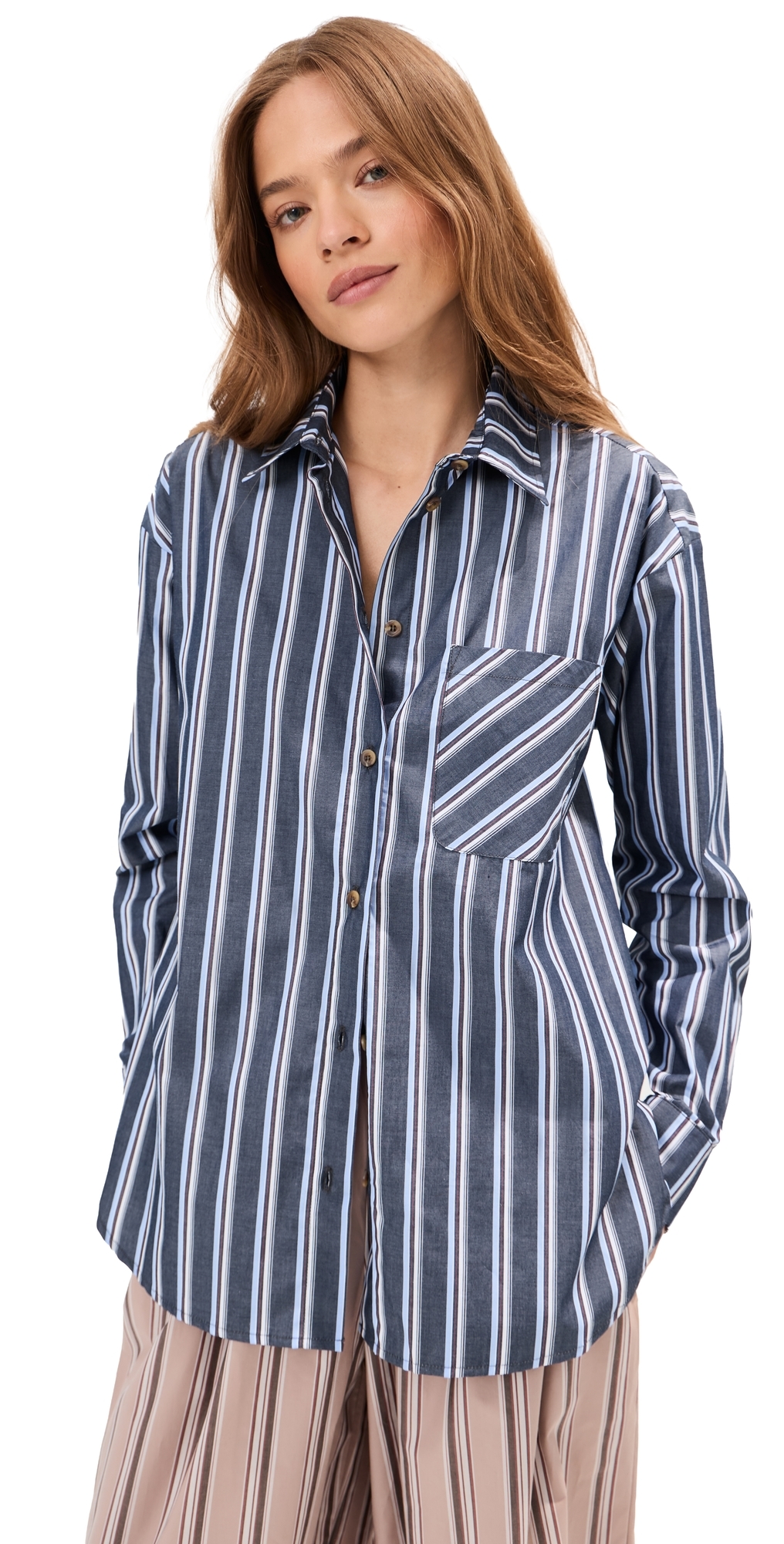 Winnie Button Down Denim Stripe