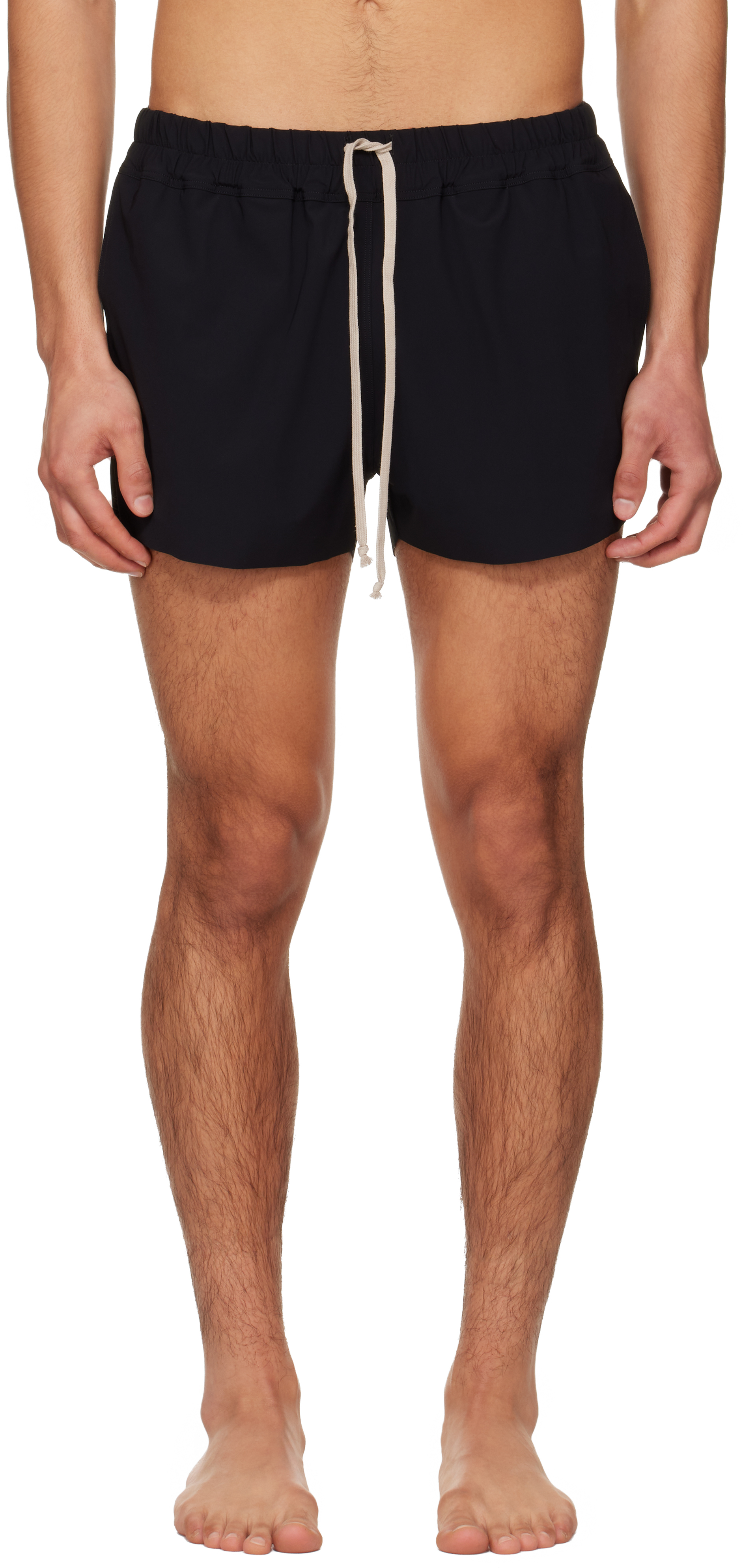 Black Temple Boxer Swim Shorts