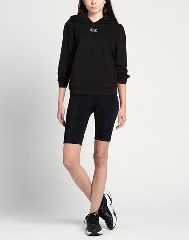 Woman Sweatshirt Black Size 3XL Polyester, Cotton