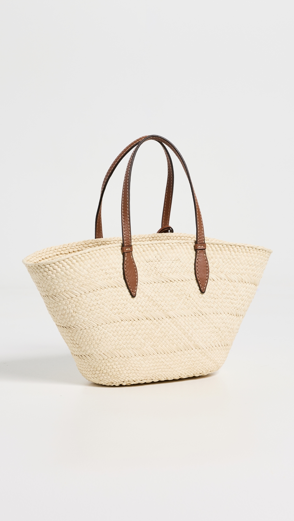 The Small Trapeze Basket Tote Natural/Cognac One Size