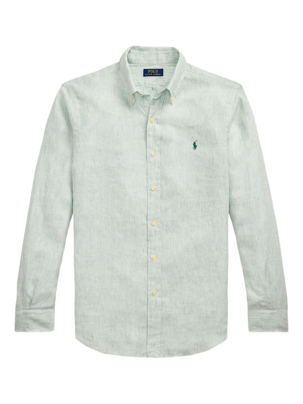 Striped linen shirt - Green