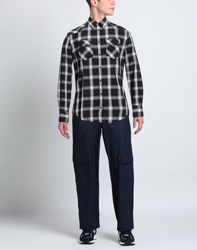 Aglini Man Shirt Black Size 15 Cotton