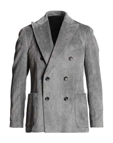 Man Blazer Grey Size 38 Viscose, Cotton, Elastane