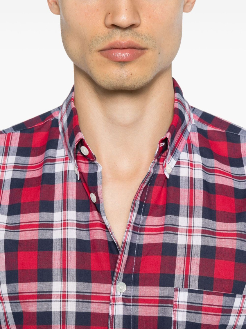 Red Long Sleeve Plaid Shirt