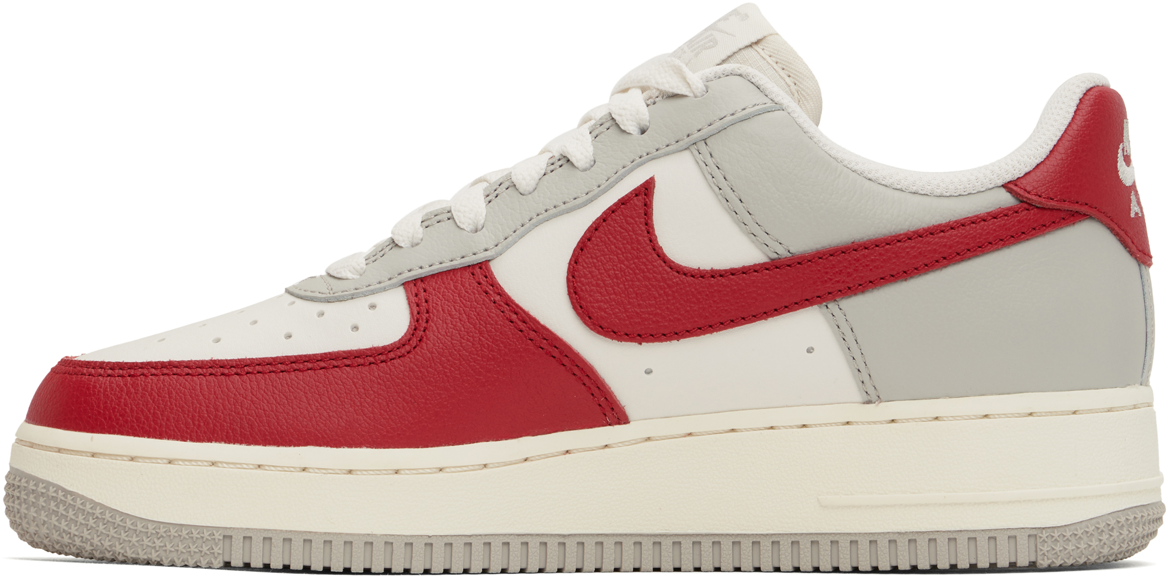 Nike Red & Gray Air Force 1 '07 LV8 Sneakers