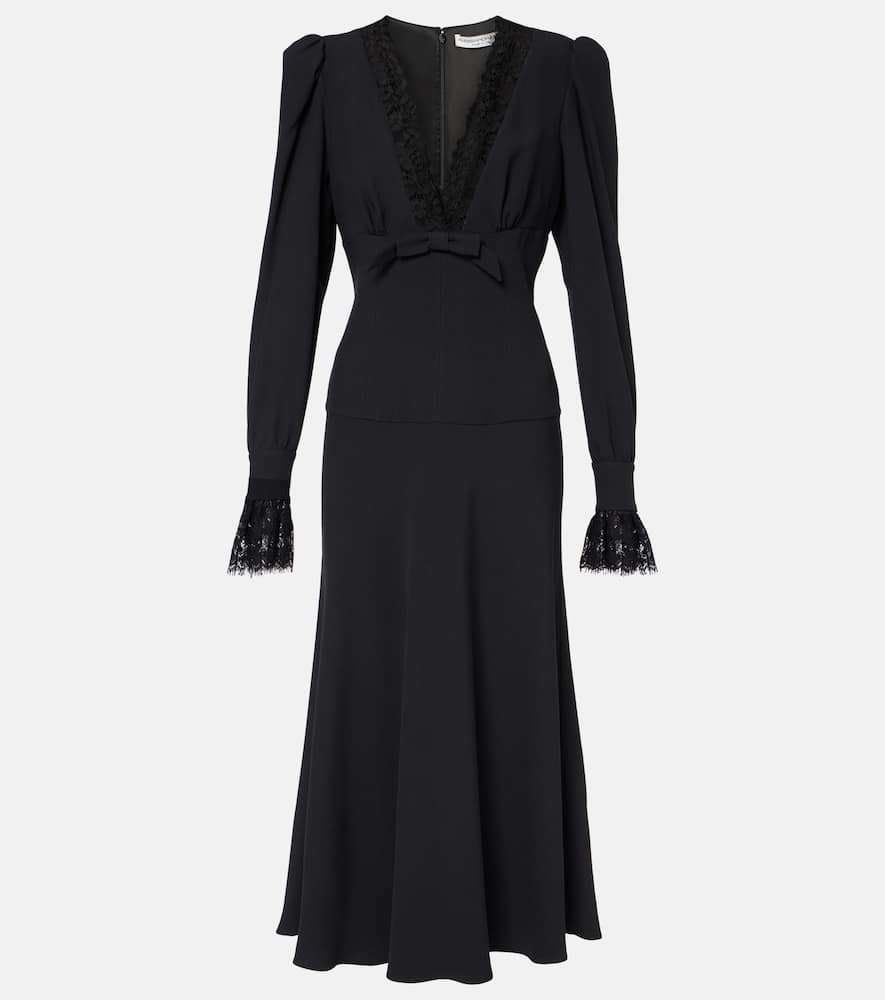 Envers lace-trimmed satin midi dress