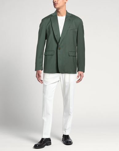 Man Blazer Dark green Size 40 Virgin Wool
