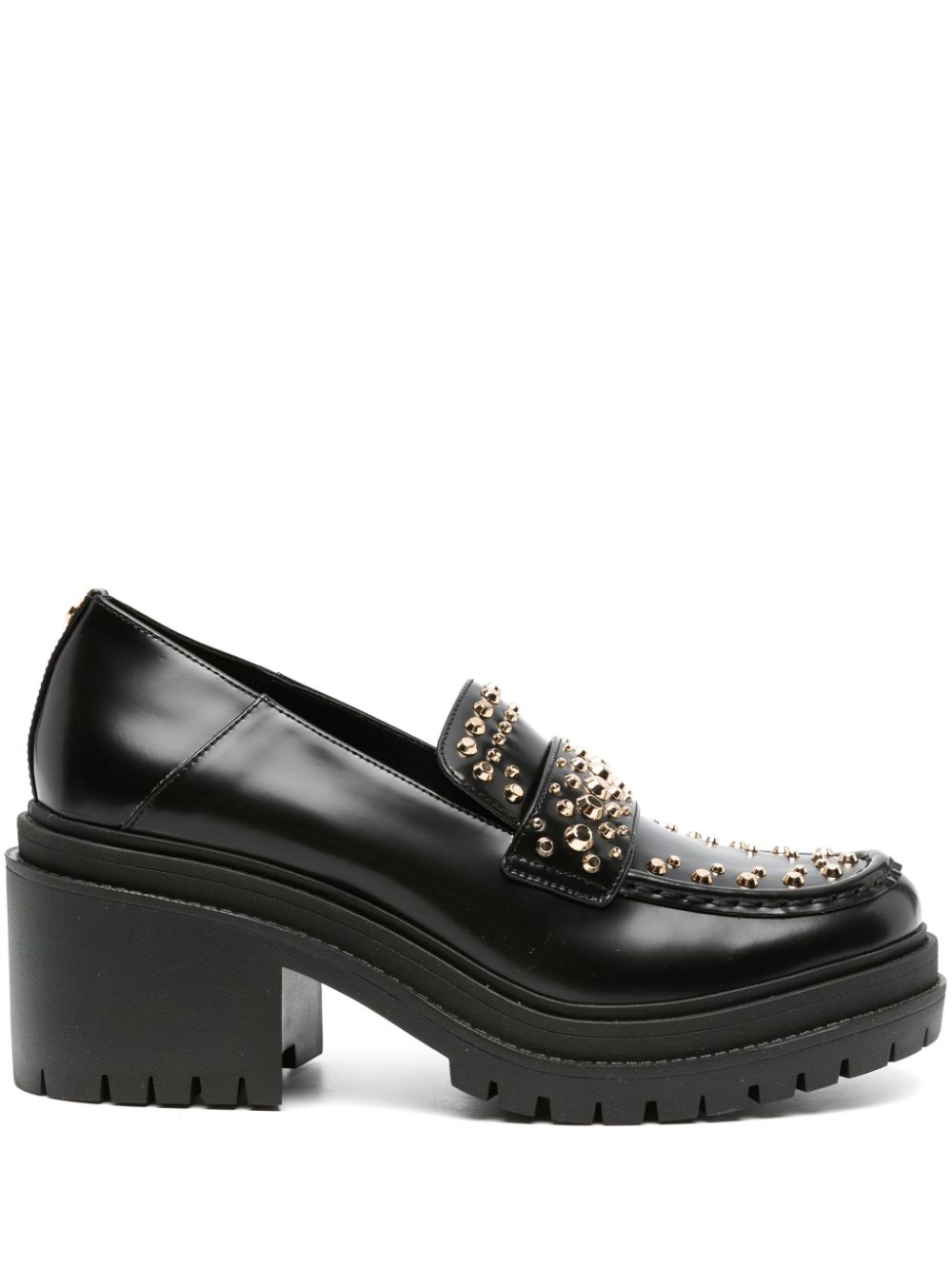 Rocco Astor stud-embellished leather loafers - Black