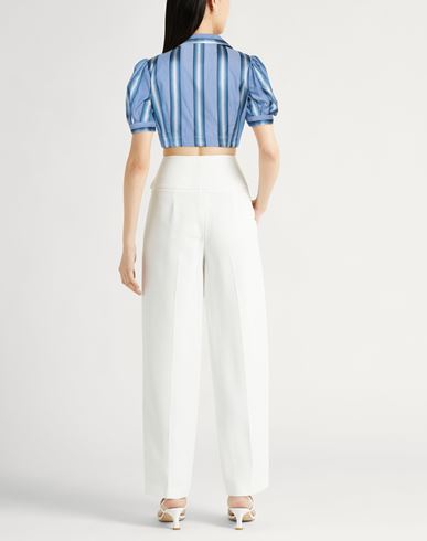 Etro Woman Shirt Blue Size 10 Cotton, Silk