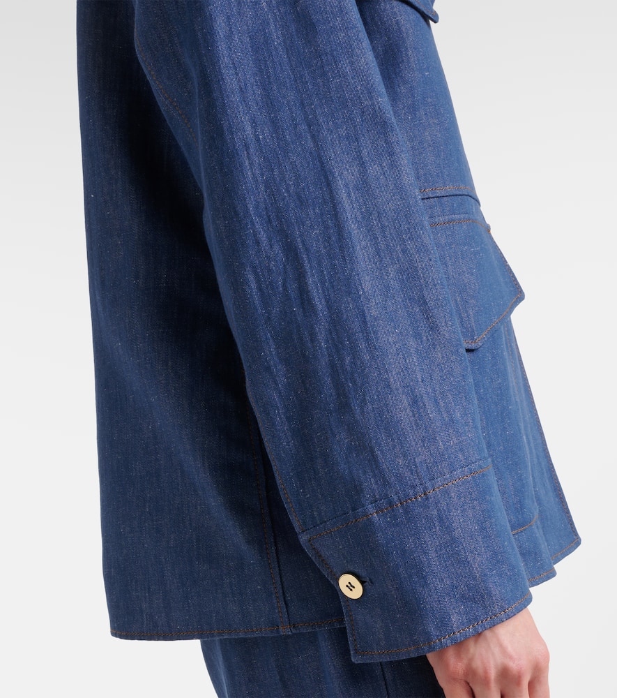 Ginny cotton and linen twill jacket