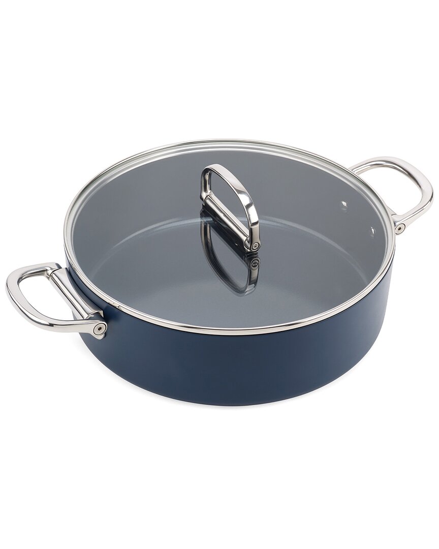 Space Ceramic Non-Stick 5Qt Shallow Casserole With Folding  Handles & Lid