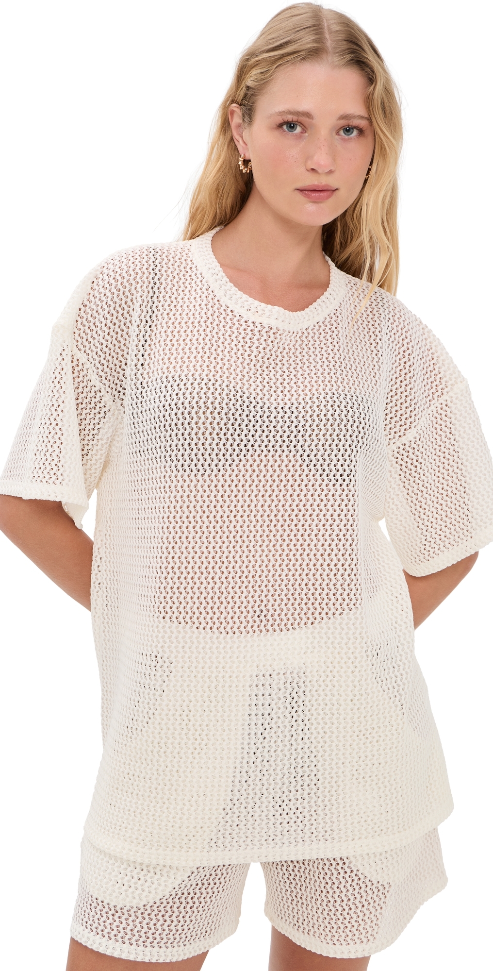 Fishnet Big Shirt Ivory