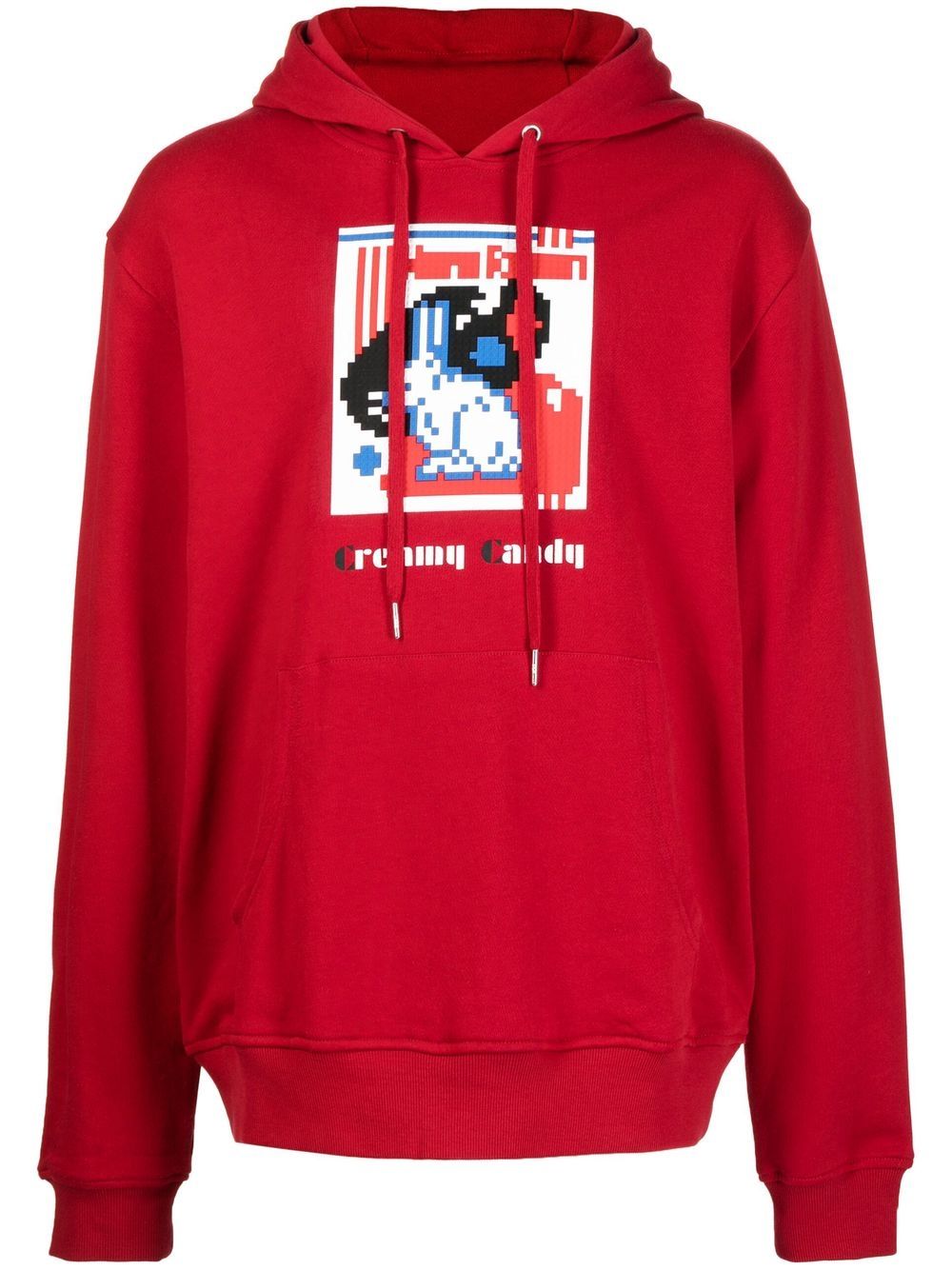 Creamy Candy cotton hoodie - Red
