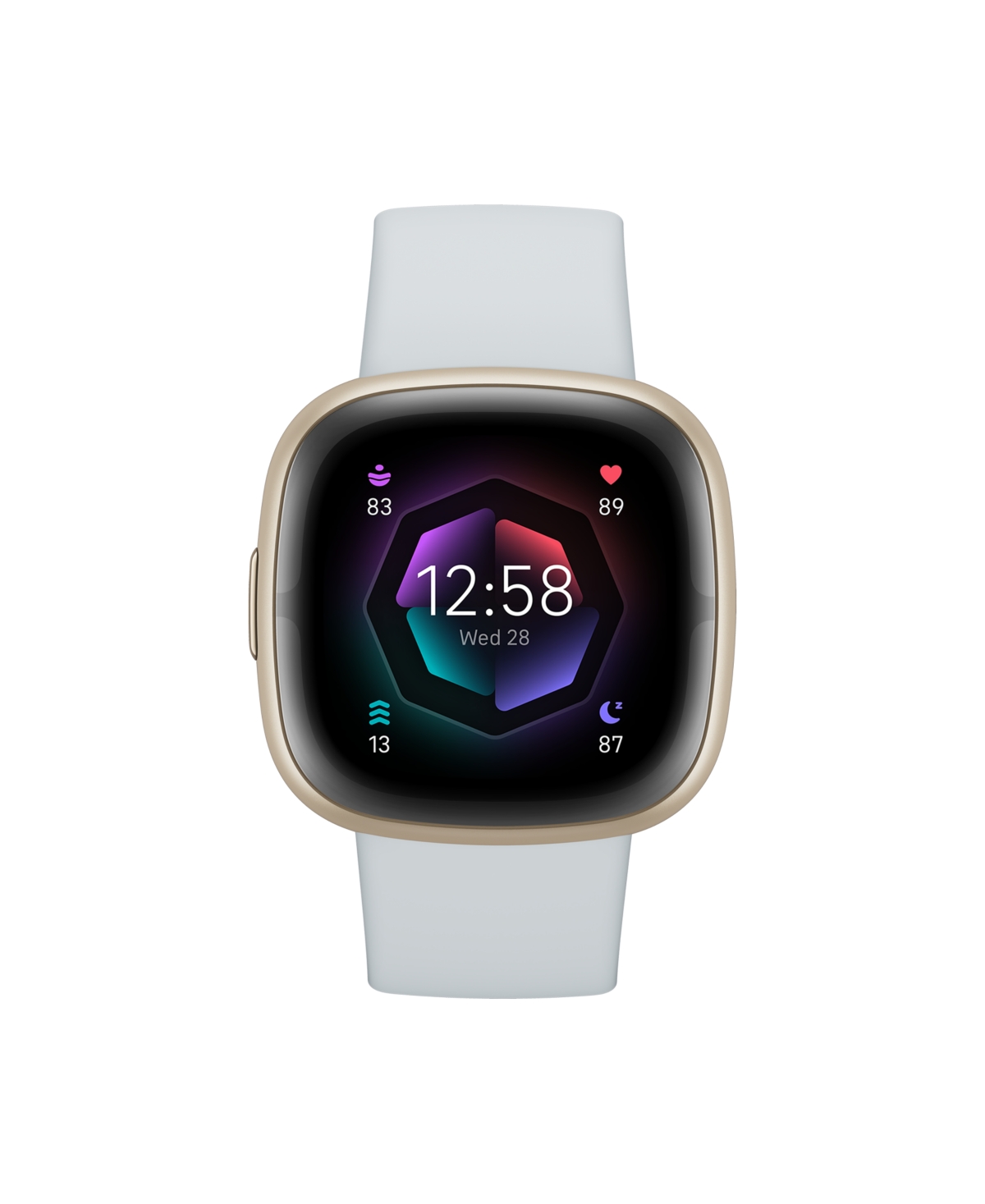 Sense 2 Blue Mist Soft Gold-Tone Smartwatch, 39mm - Blue Mist, Soft Gold-Tone