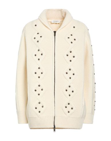 Woman Cardigan Ivory Size 6 Wool, Polyamide