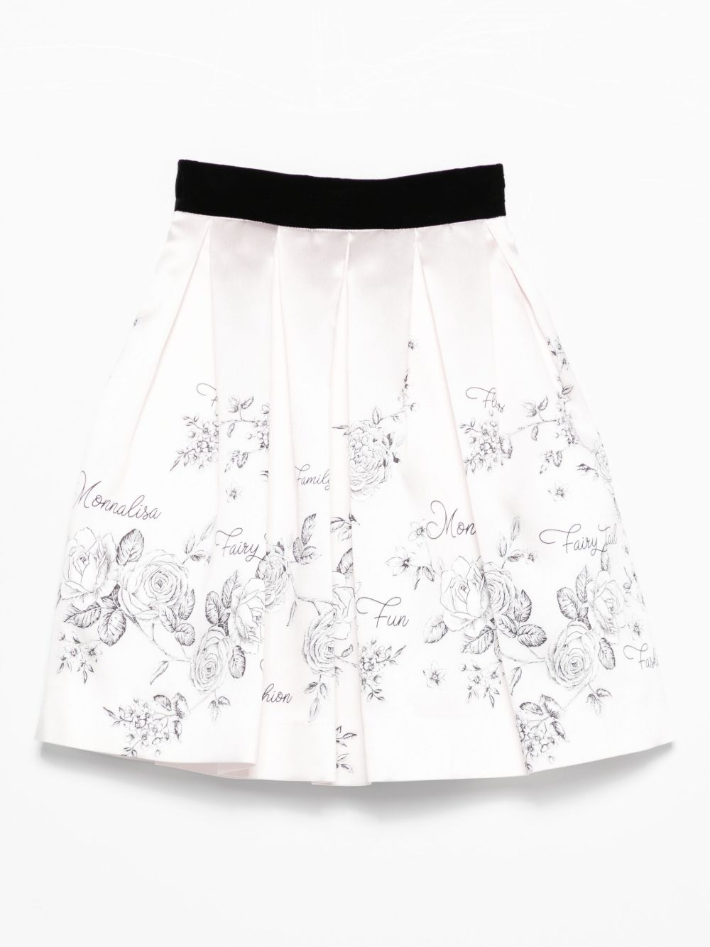 Pleated floral-print skirt - Pink