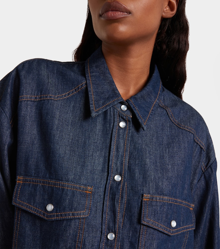 Grenon asymmetric denim shirt