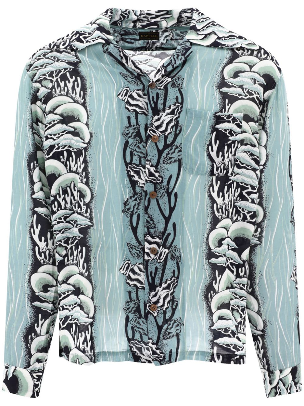Souffle printed shirt - Green