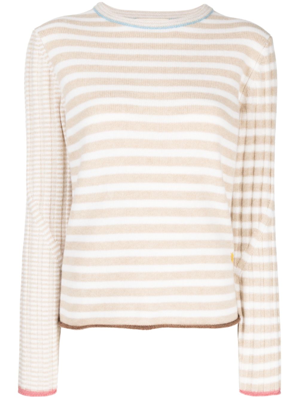 Long-sleeve striped jumper - Neutrals