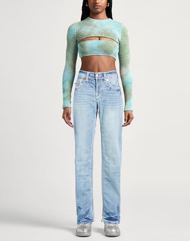 Woman Jeans Blue Size 27 Cotton, Polyester, Rayon, Elastane