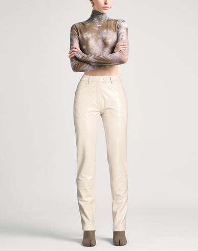 Courrèges Woman Pants Beige Size 26 Cotton, Polyester, Elastane