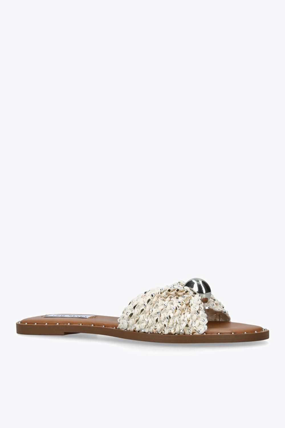 STEVE MADDEN Women's 'Dipsy Cream' Fabric Sandals in Crea