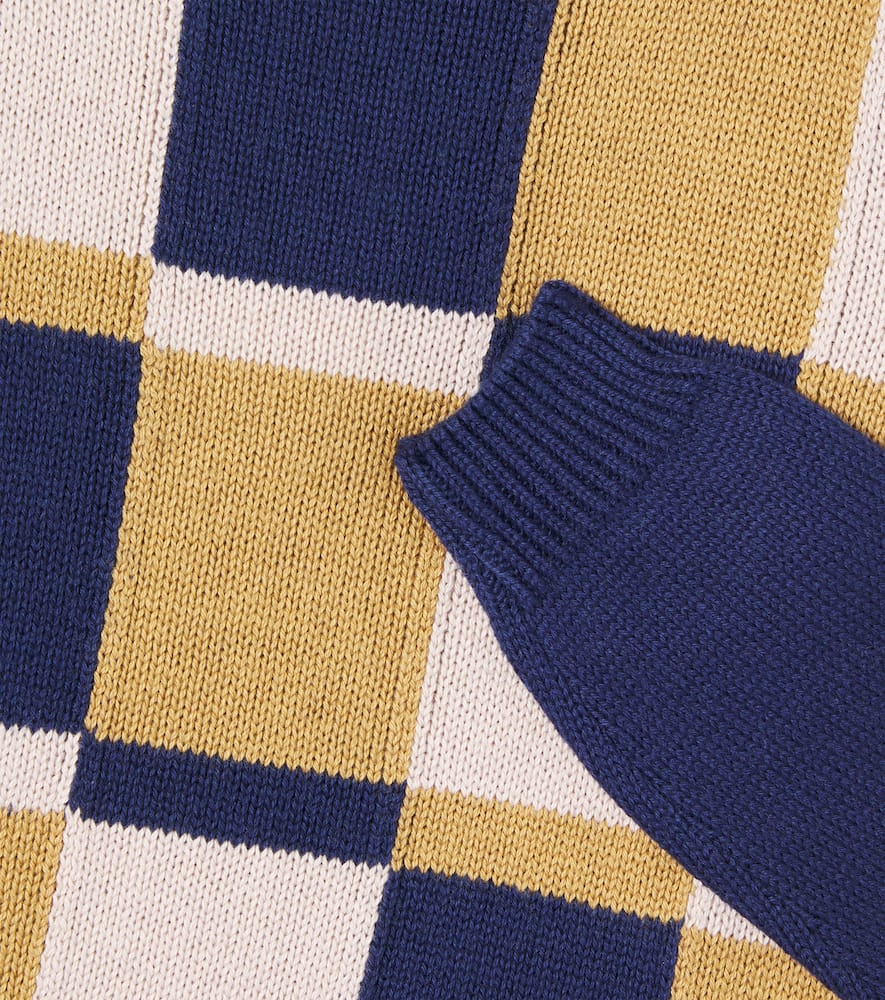 Silas patchwork cotton and wool sweater