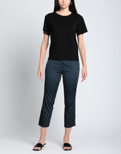 Woman Pants Navy Size 14 Cotton, Elastane