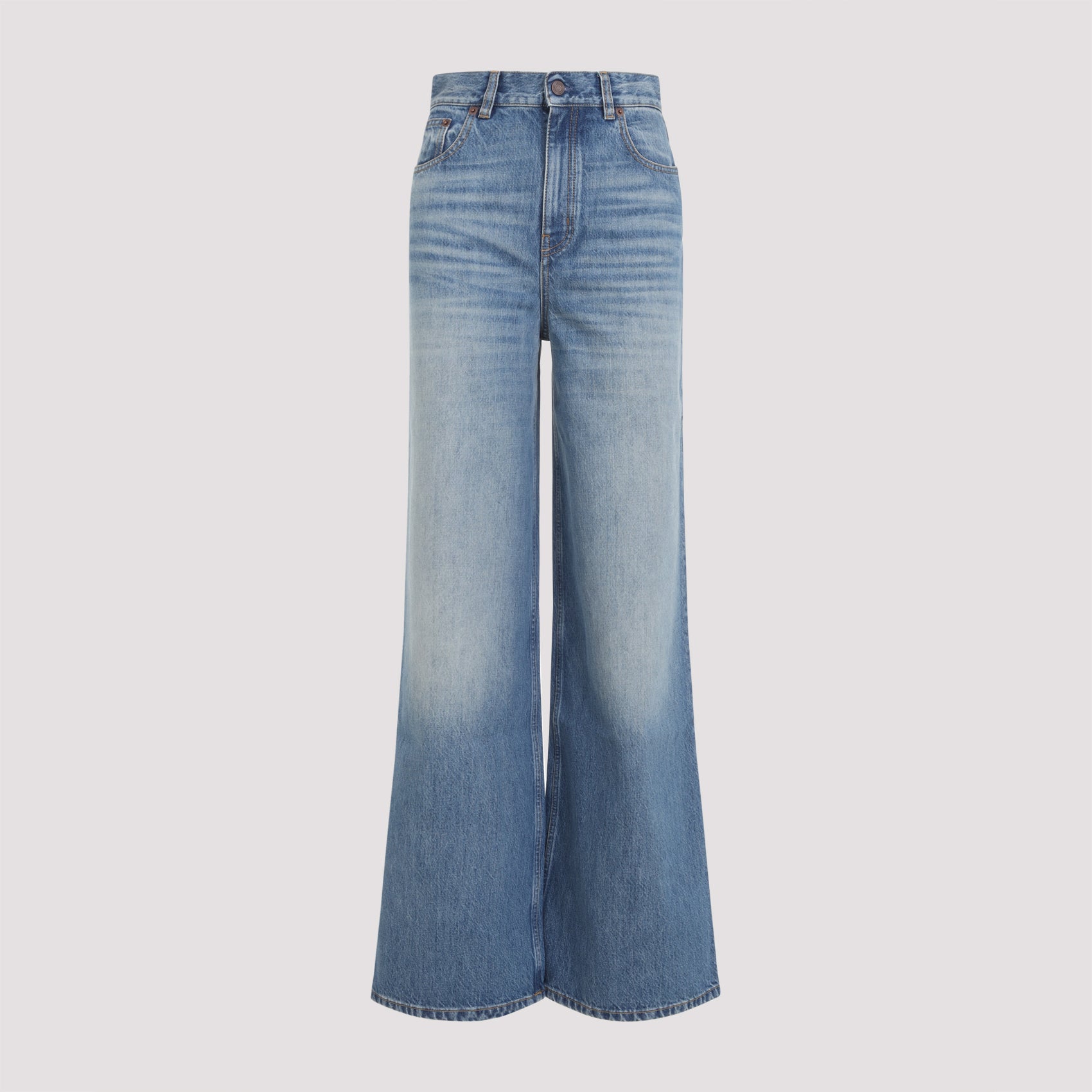 High-rise Wide-leg Jeans in Organic Cotton Denim
