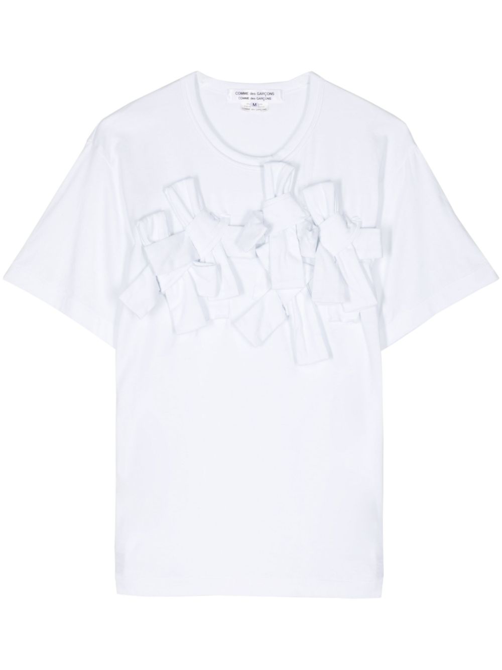 Tie-detail jersey T-shirt - White