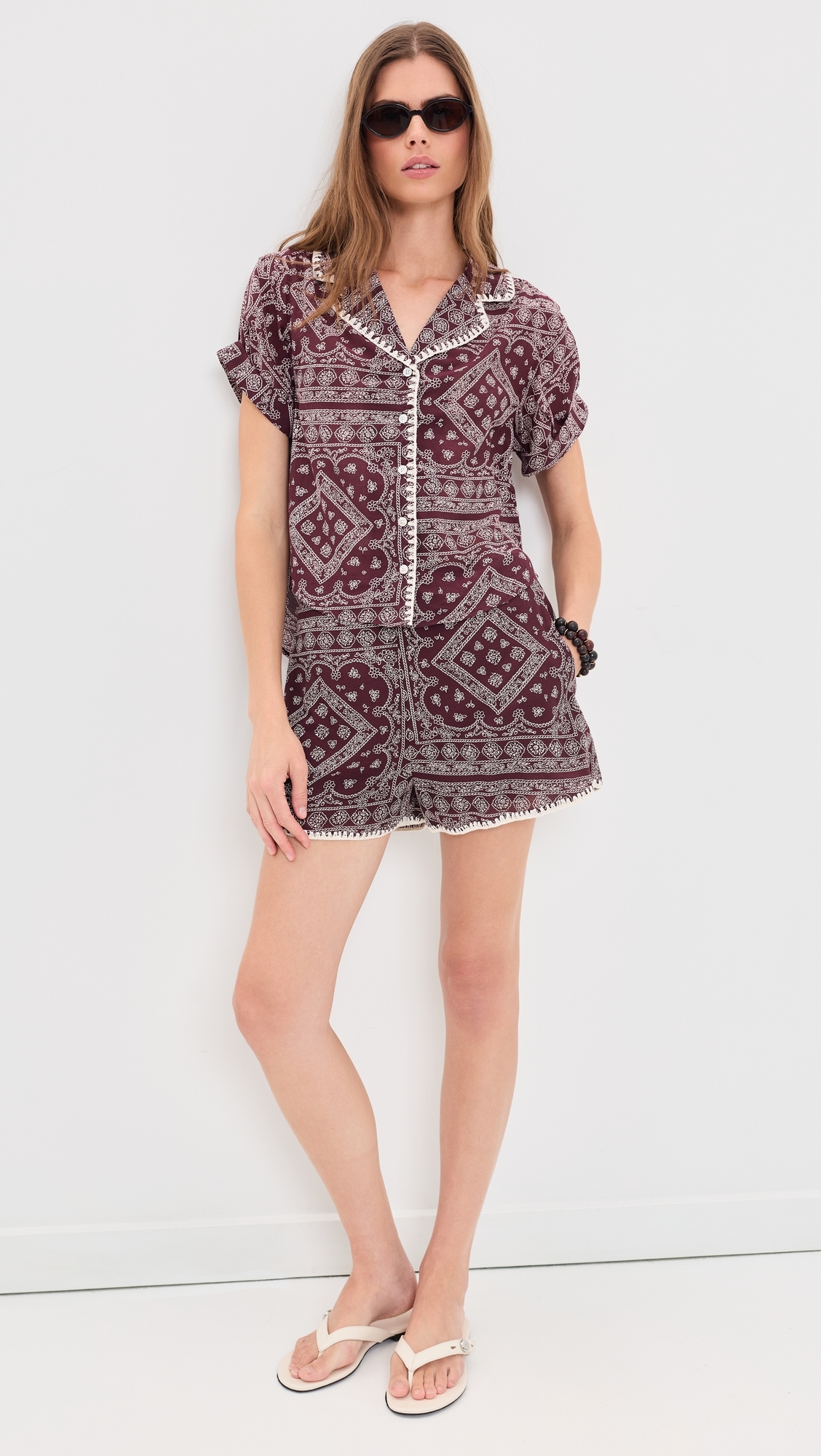Ilene Button Down Shirt Raisin/Dove
