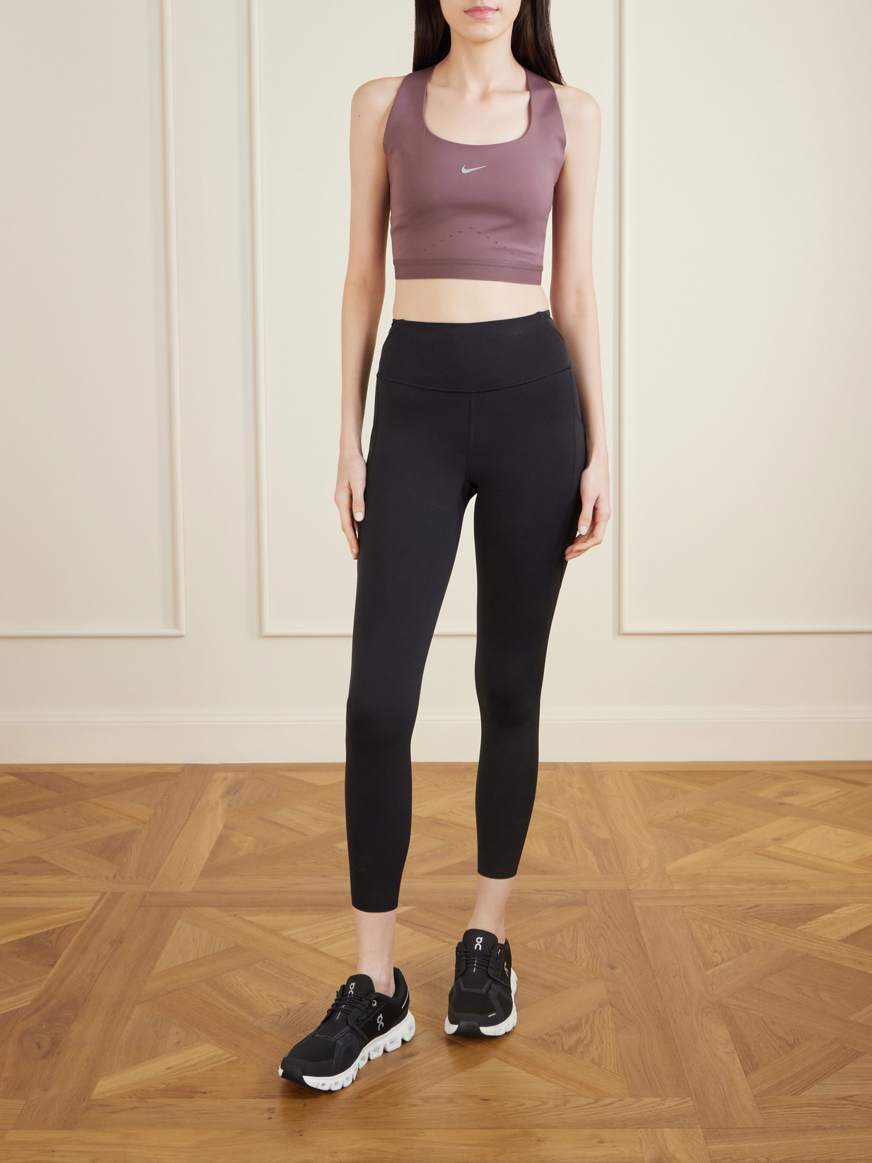 Swift Mesh-trimmed Dri-fit Sports Bra - Purple